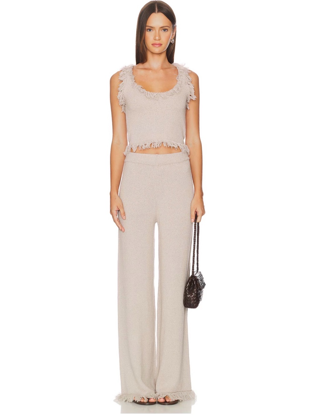SNDYS Skyler Pant in Taupe Wide Leg Sz XL